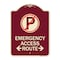 Signmission Emergency Access Route W/ Bidirectional Arrow Heavy-Gauge Aluminum Sign, 24" x 18", BU-1824-24111 A-DES-BU-1824-24111 - alternate 1
